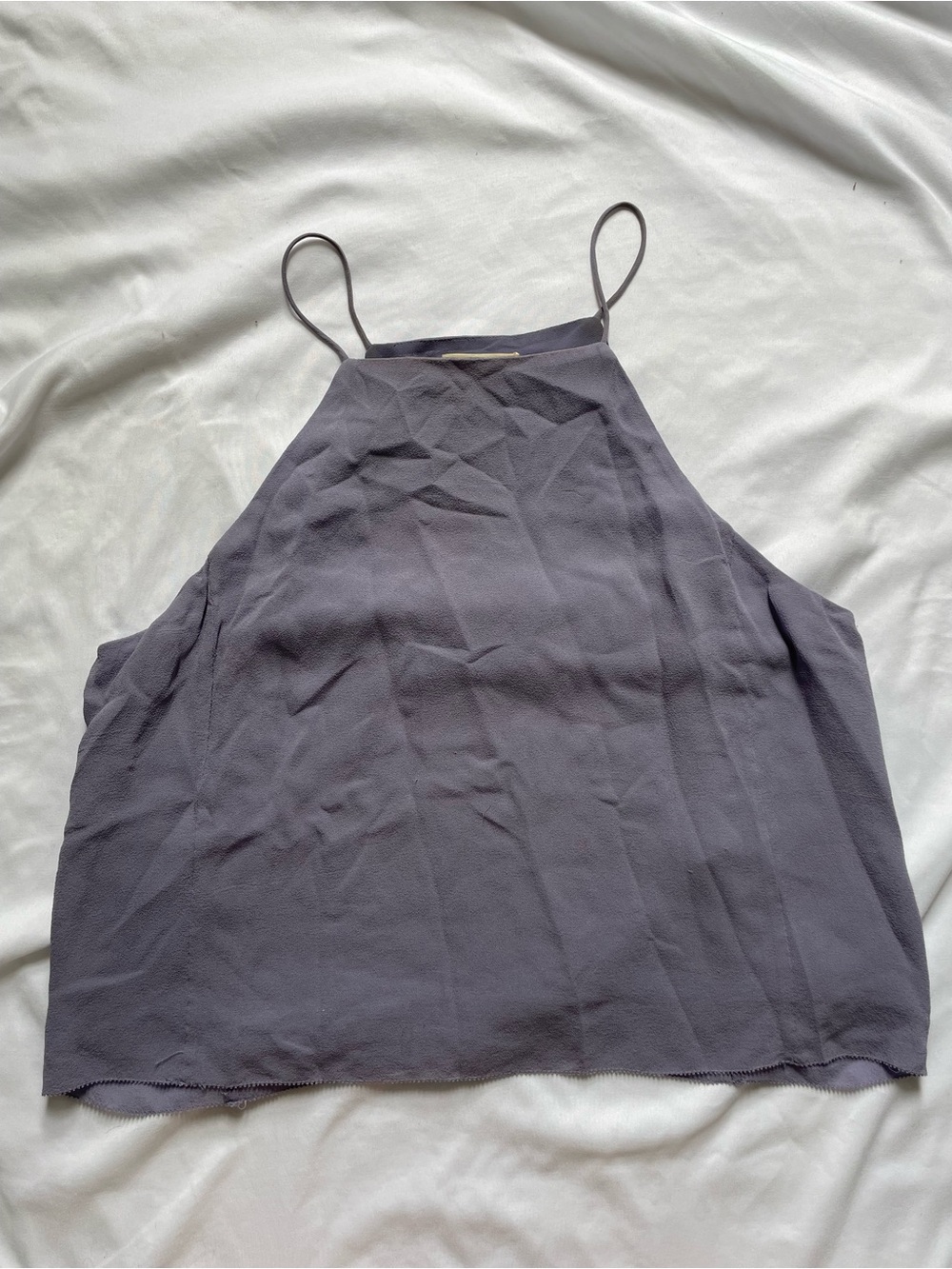 Wilfred Lilac High Neck Spaghetti-Strap Cami